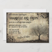 Zeit, Roots Tree Vintage Hochzeit zu wachsen Einladung (Vorderseite)