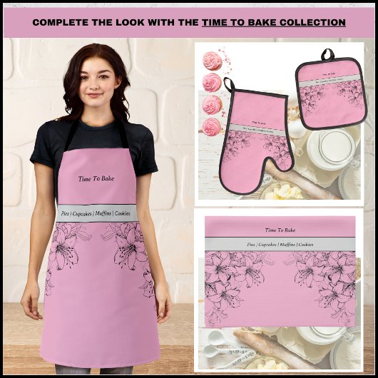 Zeit, rosa und schwarze Küchentücher zu backen