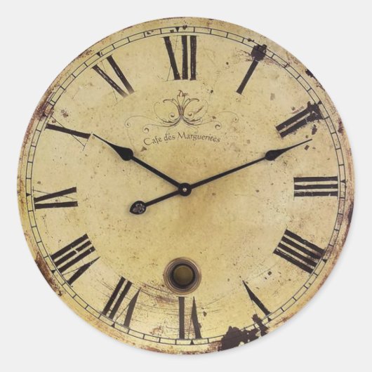 Zeit Runder Aufkleber (Vorderseite)