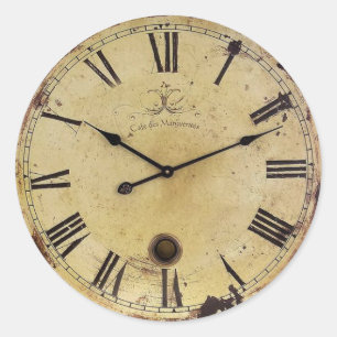 Zeit Runder Aufkleber