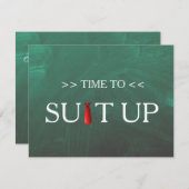 Zeit, Schwarzen Chalk Board Red Krawatte Einladung (Vorne/Hinten)