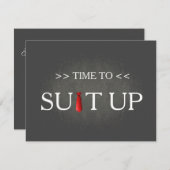 Zeit, Schwarzen Chalk Board Red Krawatte zu erfüll Einladung (Vorne/Hinten)