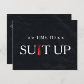 Zeit, Schwarzen Chalk Board Red Krawatte zu erfüll Einladung (Vorne/Hinten)