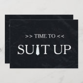 Zeit, Schwarzen Chalk Board Red Krawatte zu erfüll Einladung (Vorne/Hinten)