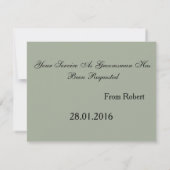 Zeit, Schwarzen Chalk Board Red Krawatte zu erfüll Einladung (Rückseite)