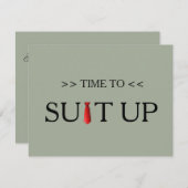 Zeit, Schwarzen Chalk Board Red Krawatte zu erfüll Einladung (Vorne/Hinten)