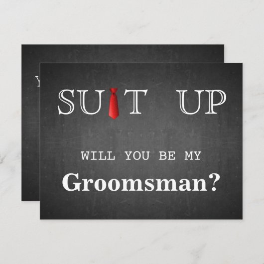 Zeit, Schwarzen Chalk Board Red Krawatte zu erfüll Einladung (Vorne/Hinten)