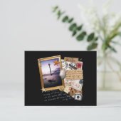 "Zeit" - Scrapbook/Collage Postkarte (Stehend Vorderseite)