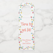 Zeit, sich die sonnige Urlaubsnacht zu holen Flaschenanhänger (Rückseite)