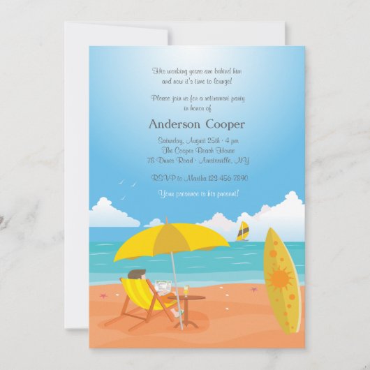 Zeit, sich Ruhestands-Party Einladung zu (Vorderseite)