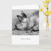 Zeit, sich Schwein zu entspannen - leere Karte (Gelbe Blume)