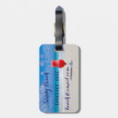 Zeit, sich tropisches Getränk zu entspannen Gepäckanhänger (Rückseite vertikal)