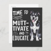 Zeit, sich zu verändern und wieder in die Schule z Einladungspostkarte (Vorne/Hinten)