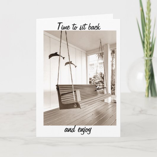 ZEIT, SICH ZURÜCK ZU SETZEN/IHRE *NEUE ZUHAUSE ZU  KARTE (Vorderseite)