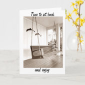 ZEIT, SICH ZURÜCK ZU SETZEN/IHRE *NEUE ZUHAUSE ZU  KARTE (Gelbe Blume)