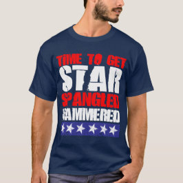 Zeit, Stern zu erhalten Spangled gehämmert T-Shirt