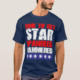 Zeit, Stern zu erhalten Spangled gehämmert T-Shirt