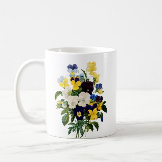 Zeit, Stiefmütterchen, Geschenk für sie, Gärtner Kaffeetasse (Links)