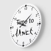 Zeit, Tänzer zu tanzen Silhouetten Uhr (Winkel)