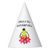 Zeit, um Biene mit Blume zu feiern Partyhütchen (Vorderseite)