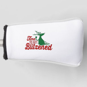 Zeit, um Blitzen zu bekommen Weihnachtsrentier Golf Headcover