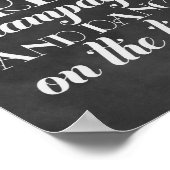 Zeit, um Champagner-Quote Chalkboard Hochzeit zu t Poster (Ecke)