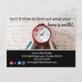 Zeit, um das echte Anwesen Marketing Postkarte zu (Vorderseite)