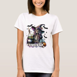 Zeit, um das Pot Halloween Mischief Design zu stic T-Shirt