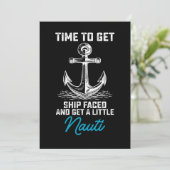 Zeit, um das Schiff zu sehen und ein wenig Nauti C Einladung (Stehend Vorderseite)