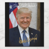 ZEIT, UM DAS WACHSTUM ZU FEIERN. TRUMP! WEINETIKETT (Einzelnes Label)