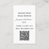 Zeit, um den Code Doula Pregnancy Heart qr aufzuru Visitenkarte (Rückseite)