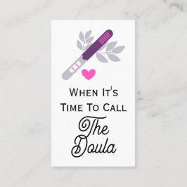 Zeit, um den Code Doula Pregnancy Heart qr aufzuru Visitenkarte