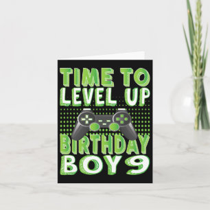 Zeit, um den Geburtstag des Jungen, der 9 Jahre al Karte