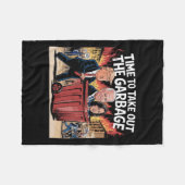 Zeit, um den Müll, den Kamala Trump unterstützt, z Fleecedecke (Vorderseite (Horizontal))