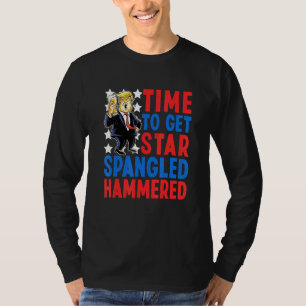 Zeit, um den Stern verwirrt Hammered 4. Juli Pat T-Shirt