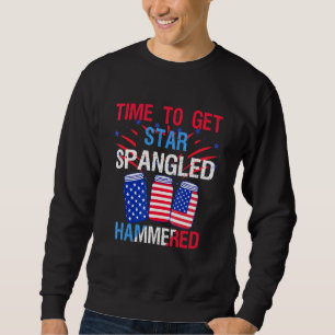 Zeit, um den Stern verwirrt Hammered 4. Juli vor m Sweatshirt
