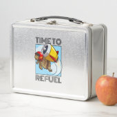 Zeit, um den Tortoise-Cartoon von Funny Jet Pack w Metall Brotdose (Beispiel)