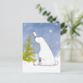 Zeit, um den Weihnachtsbaum Postkarte zu dekoriere (Stehend Vorderseite)