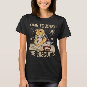 Zeit, um die Kekse Niedlicher Katzenjammer Koch zu T-Shirt