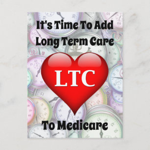 Zeit, um die Langzeitpflege in die Medicare-Postka Postkarte