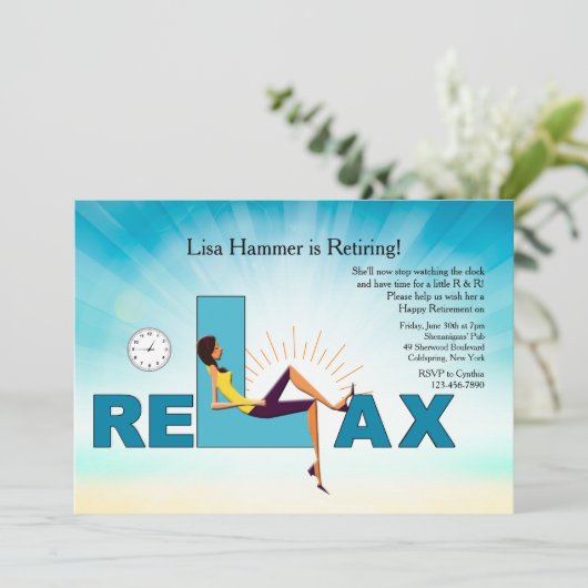 Zeit, um die Party Einladung der Altersvorsorge zu (Stehend Vorderseite)