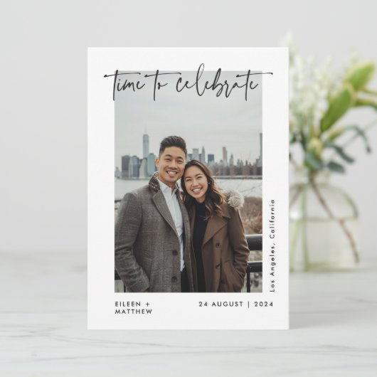 Zeit, um die Rezeption moderner Skripte zu feiern Ankündigung (Stehend Vorderseite)