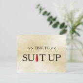 Zeit, um die Rote Krawatte zu unterstützen Einladung (Stehend Vorderseite)