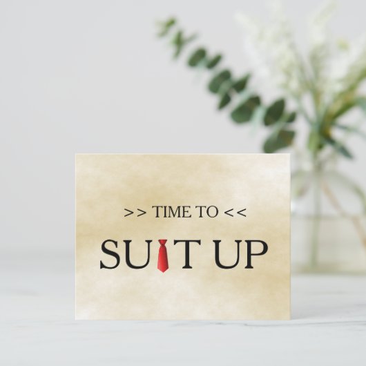 Zeit, um die Rote Krawatte zu unterstützen Einladung (Stehend Vorderseite)