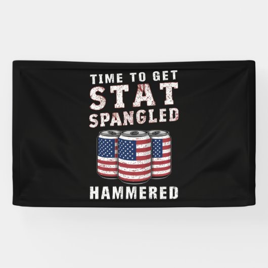 Zeit, um die Star Spangled Hammered Ber USA Flag Banner (Horizontal)