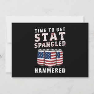 Zeit, um die Star Spangled Hammered Ber USA Flag Einladung