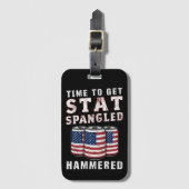 Zeit, um die Star Spangled Hammered Ber USA Flag Gepäckanhänger (Vorderseite Vertikal)