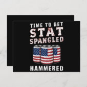 Zeit, um die Star Spangled Hammered Ber USA Flag Postkarte (Vorne/Hinten)