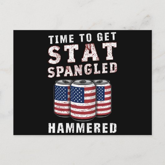Zeit, um die Star Spangled Hammered Ber USA Flag Postkarte (Vorderseite)