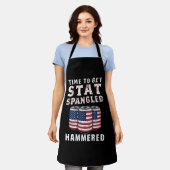 Zeit, um die Star Spangled Hammered Ber USA Flag Schürze (Getragen)